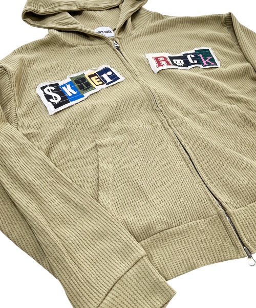SK8ER ROCK(スケーターロック)の「Collage Logo ワッフルフードジップアップ (サンド)(パーカー・レディース・その他・ONE SIZE)」の5枚目の写真