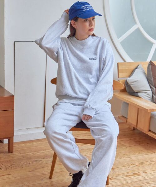 FFEIN(フェイン)の「*新色追加【FFEIN(フェイン)】ワンポイントロゴプルオーバースウェット / ワイドシルエット 男女兼用(スウェット・メンズ・ブラウン/ピンク/ネイビー/ブラック/アッシュグレー/ワイン・SMALL/MEDIUM/LARGE)」の22枚目の写真