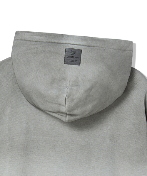 LIFE WORK(ライフワーク)の「レディース) ヴィンテージバランス ラドック フードTシャツ(パーカー・レディース・チャコールグレー/ライトグレー・SMALL/MEDIUM)」の5枚目の写真