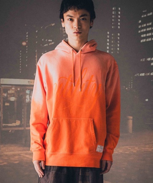 EFFECTEN（エフェクテン）の「mpa4264-Gradation fade pullover hoodie プルオーバーパーカー(efsc-14)（パーカー・メンズ・グリーン系その他/オレンジ系その他・M/L）」の2枚目の写真