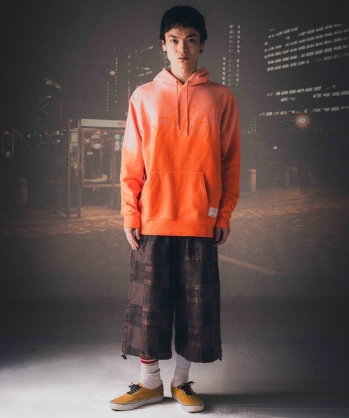 EFFECTEN（エフェクテン）の「mpa4264-Gradation fade pullover hoodie プルオーバーパーカー(efsc-14)（パーカー・メンズ・グリーン系その他/オレンジ系その他・M/L）」の3枚目の写真
