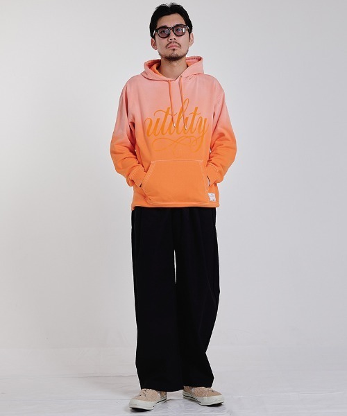 EFFECTEN（エフェクテン）の「mpa4264-Gradation fade pullover hoodie プルオーバーパーカー(efsc-14)（パーカー・メンズ・グリーン系その他/オレンジ系その他・M/L）」の7枚目の写真