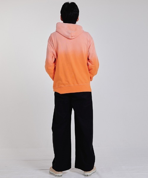 EFFECTEN（エフェクテン）の「mpa4264-Gradation fade pullover hoodie プルオーバーパーカー(efsc-14)（パーカー・メンズ・グリーン系その他/オレンジ系その他・M/L）」の8枚目の写真
