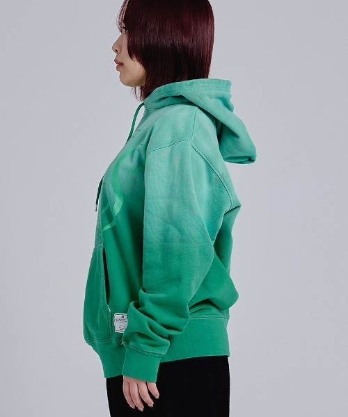 EFFECTEN（エフェクテン）の「mpa4264-Gradation fade pullover hoodie プルオーバーパーカー(efsc-14)（パーカー・メンズ・グリーン系その他/オレンジ系その他・M/L）」の9枚目の写真