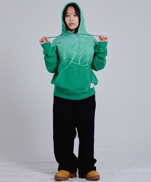 EFFECTEN（エフェクテン）の「mpa4264-Gradation fade pullover hoodie プルオーバーパーカー(efsc-14)（パーカー・メンズ・グリーン系その他/オレンジ系その他・M/L）」の11枚目の写真