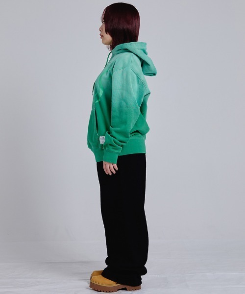 EFFECTEN（エフェクテン）の「mpa4264-Gradation fade pullover hoodie プルオーバーパーカー(efsc-14)（パーカー・メンズ・グリーン系その他/オレンジ系その他・M/L）」の12枚目の写真