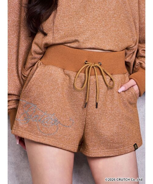 GYDA（ジェイダ）の「GYDA×GALFY GalDA bijouラメショートパンツ（その他パンツ・レディース・ブラック/ブラウン/オフホワイト・FREE）」の3枚目の写真