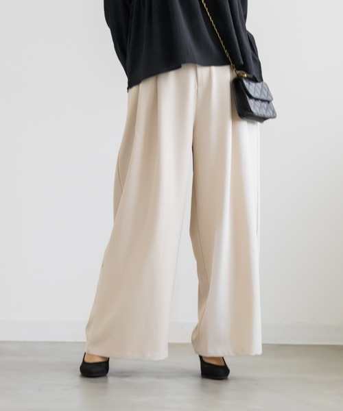 CLETTE(クレット)の「ワイドパンツ(その他パンツ・レディース・グレー/ブラック/ライトベージュ・LL/4L/3L)」の12枚目の写真