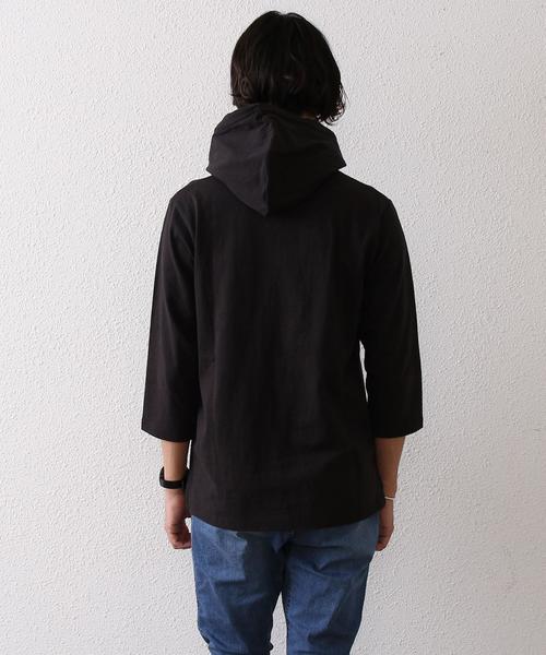 coen(コーエン)の「ビッグシルエットポケTパーカー 7分袖(パーカー・メンズ・グレー/ブラック・LARGE/MEDIUM/X-LARGE/SMALL)」の3枚目の写真
