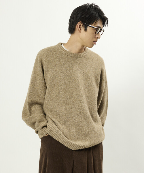 FREAK'S STORE(フリークスストア)の「限定展開 ウールブレンド ニット クルーネック プルオーバー(ニット/セーター・メンズ・ブラック/ベージュ/サックスブルー/チャコールグレー・MEDIUM/LARGE)」の15枚目の写真