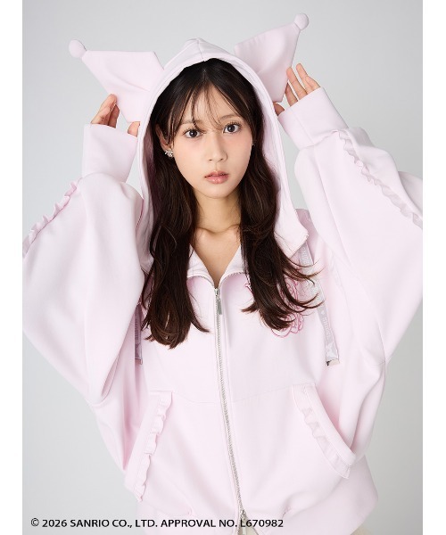 SNIDEL(スナイデル)の「【クロミ】プレミアムパーカー(パーカー・レディース・アイボリー/ダークグレー・F)」の12枚目の写真