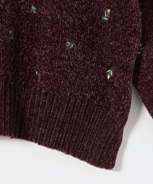SHIPS any(シップス エニィ)の「〈手洗い可能〉フラワー 刺繍 クルーネック プルオーバー(ニット/セーター・レディース・ブラウン/ネイビー・ONE SIZE)」の18枚目の写真