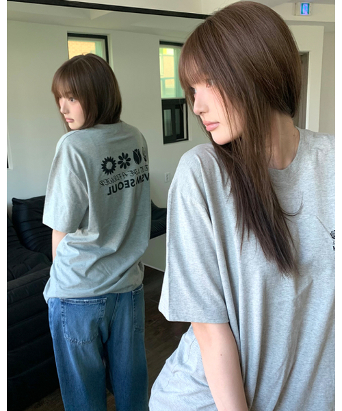 HAVISM(ヘビズム)の「NAME CARD S/S TEE(GREY)(Tシャツ/カットソー・レディース・その他・SMALL/LARGE)」の1枚目の写真