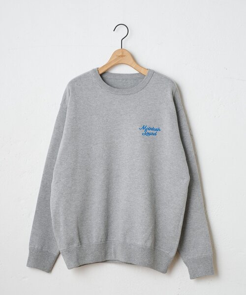 DISCOAT(ディスコート)の「【Enlude】サガラ刺繍スウェットライクニット《ユニセックス》(ニット/セーター・レディース・チャコールグレー/ベージュ/ブラウン/グレー・MEDIUM/LARGE)」の3枚目の写真