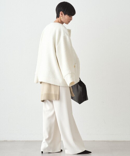 LOUNGEDRESS(ラウンジドレス)の「《ZOZO限定/名品アイテムが復刻!》ツイードジャケット 冬服(ノーカラージャケット・レディース・オフホワイト/ブラック/グレー・FREE)」の22枚目の写真