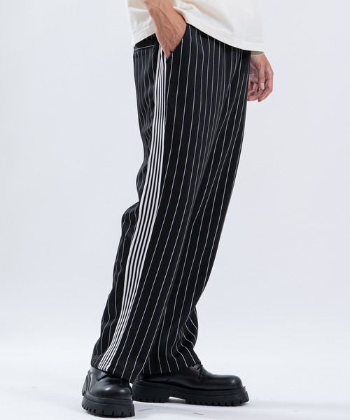 Universal Style Wear(ユニバーサルスタイルウェア)の「ラインジャージトラックパンツ(その他パンツ・メンズ・ネイビー/ラベンダー/グレー/ストライプ/ダークブラウン/ホワイト・SMALL/LARGE/MEDIUM)」の6枚目の写真