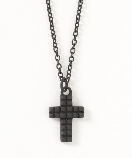 Vaya Con Dios（ヴァヤコンディオス）の「【VayaConDios/ヴァヤコンディオス】ステンレス製ダブルスタッズクロスネックレス（ネックレス・メンズ・シルバー/ブラック/ゴールド・FREE）」の1枚目の写真