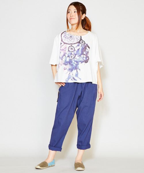 チャイハネ(チャイハネ)の「【チャイハネ】ドリームキャッチャーカットソートップス(Tシャツ/カットソー・レディース・ホワイト/グレー/ベージュ・FREE)」の5枚目の写真