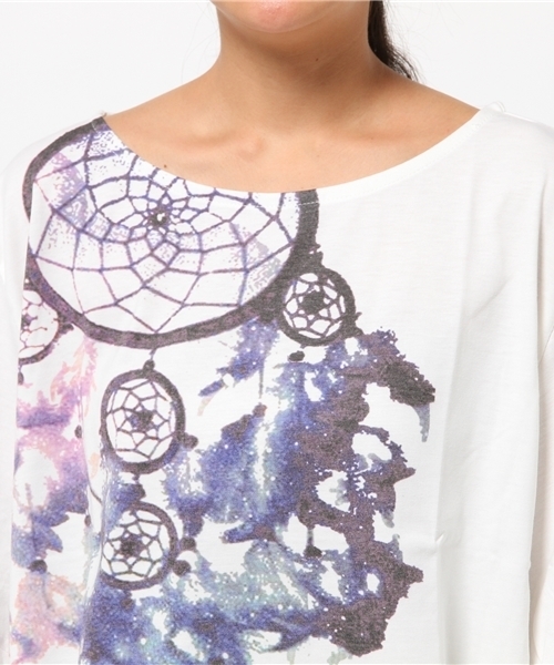 チャイハネ(チャイハネ)の「【チャイハネ】ドリームキャッチャーカットソートップス(Tシャツ/カットソー・レディース・ホワイト/グレー/ベージュ・FREE)」の10枚目の写真