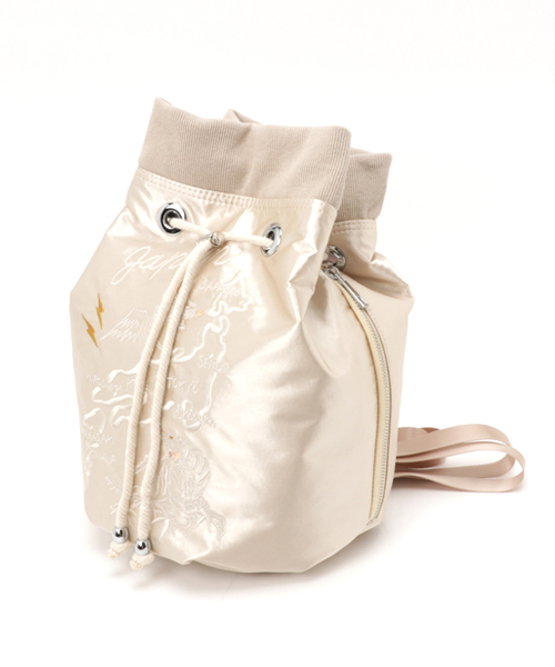 Casselini（キャセリーニ）の「CASSELINI/キャセリーニ/Embroidery BackpackⅡ（バックパック/リュック・レディース・ピンク/チャコール/アイボリー/カーキ・FREE）」の2枚目の写真