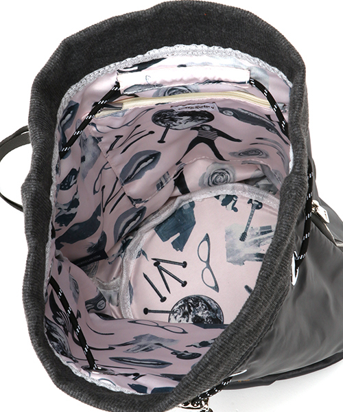 Casselini（キャセリーニ）の「CASSELINI/キャセリーニ/Embroidery BackpackⅡ（バックパック/リュック・レディース・ピンク/チャコール/アイボリー/カーキ・FREE）」の12枚目の写真