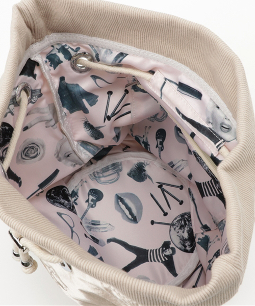 Casselini（キャセリーニ）の「CASSELINI/キャセリーニ/Embroidery BackpackⅡ（バックパック/リュック・レディース・ピンク/チャコール/アイボリー/カーキ・FREE）」の14枚目の写真