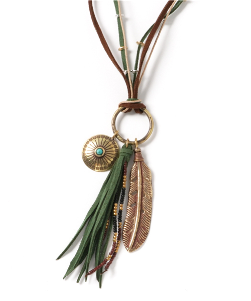 チャイハネ（チャイハネ）の「【チャイハネ】フェザー＆フリンジ★コンチョネックレス（ネックレス・レディース・シルバー/ゴールド・FREE）」の7枚目の写真