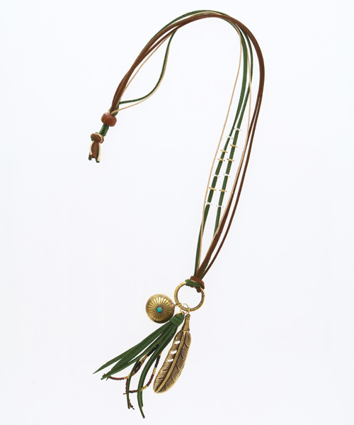 チャイハネ（チャイハネ）の「【チャイハネ】フェザー＆フリンジ★コンチョネックレス（ネックレス・レディース・シルバー/ゴールド・FREE）」の8枚目の写真