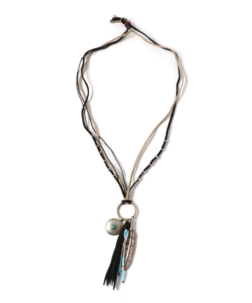 チャイハネ（チャイハネ）の「【チャイハネ】フェザー＆フリンジ★コンチョネックレス（ネックレス・レディース・シルバー/ゴールド・FREE）」の3枚目の写真