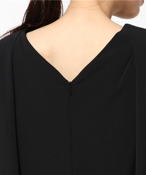 N.（N. Natural Beauty Basic）（エヌエヌナチュラルビューティーベーシック）の「フロントレースサックワンピース（ワンピース・レディース・ブラック/ブルー・MEDIUM）」の8枚目の写真