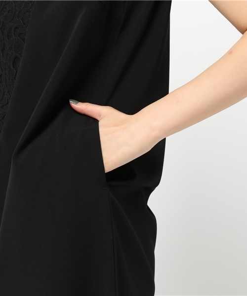 N.（N. Natural Beauty Basic）（エヌエヌナチュラルビューティーベーシック）の「フロントレースサックワンピース（ワンピース・レディース・ブラック/ブルー・MEDIUM）」の9枚目の写真
