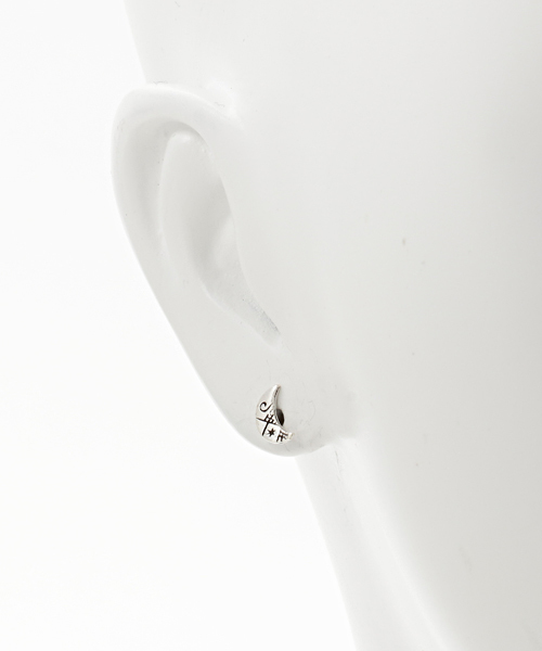 TONE SELECT GOODS(トーンセレクトグッズ)の「【925 SILVER ACC】CrescentMoonピアスSV925(OG)(ピアス(両耳用)・レディース・シルバー/ゴールド・FREE)」の4枚目の写真