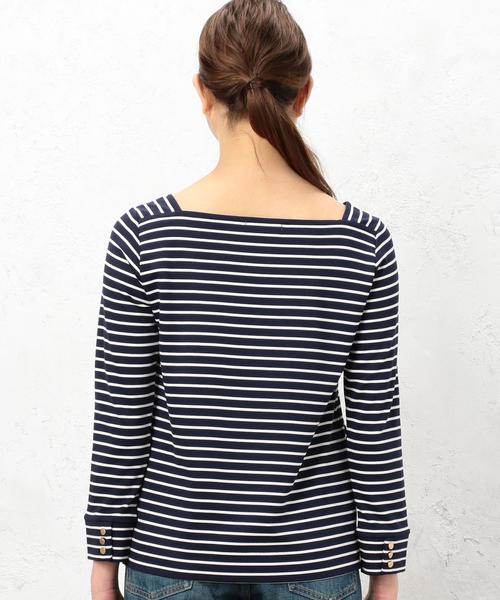 green label relaxing(グリーンレーベルリラクシング)の「KF リップルBOR スクエア/N POカットソー◆(Tシャツ/カットソー・レディース・オフホワイト/コバルトブルー/ネイビー・FREE)」の13枚目の写真