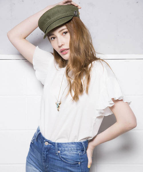 FREE'S MART(フリーズマート)の「【追加生産】袖プリーツカットソー(Tシャツ/カットソー・レディース・ブルー/ネイビー/ホワイト/ピンク・FREE)」の2枚目の写真