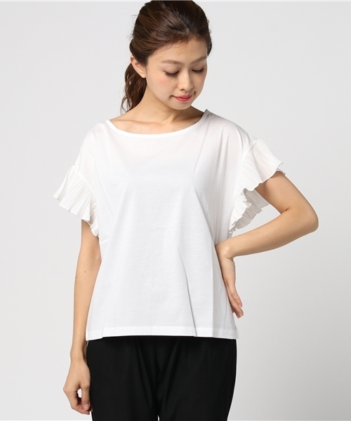 FREE'S MART(フリーズマート)の「【追加生産】袖プリーツカットソー(Tシャツ/カットソー・レディース・ブルー/ネイビー/ホワイト/ピンク・FREE)」の15枚目の写真