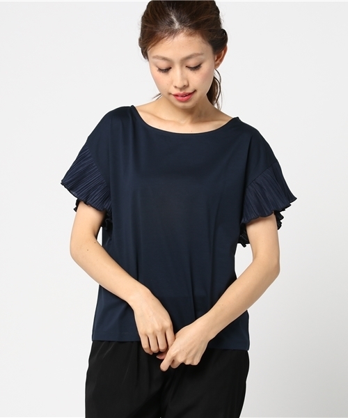 FREE'S MART(フリーズマート)の「【追加生産】袖プリーツカットソー(Tシャツ/カットソー・レディース・ブルー/ネイビー/ホワイト/ピンク・FREE)」の12枚目の写真