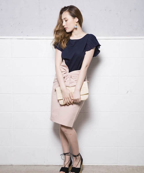 FREE'S MART(フリーズマート)の「【追加生産】袖プリーツカットソー(Tシャツ/カットソー・レディース・ブルー/ネイビー/ホワイト/ピンク・FREE)」の14枚目の写真