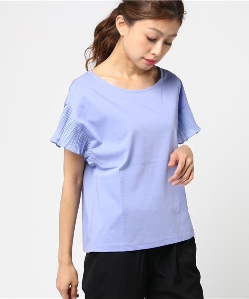 FREE'S MART(フリーズマート)の「【追加生産】袖プリーツカットソー(Tシャツ/カットソー・レディース・ブルー/ネイビー/ホワイト/ピンク・FREE)」の18枚目の写真