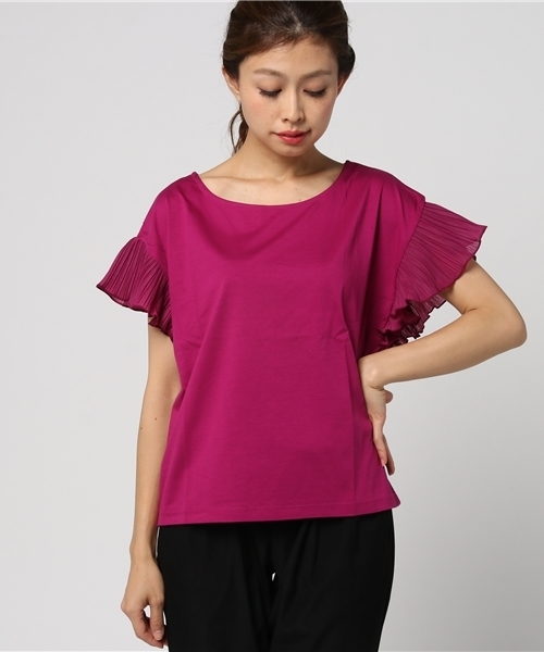 FREE'S MART(フリーズマート)の「【追加生産】袖プリーツカットソー(Tシャツ/カットソー・レディース・ブルー/ネイビー/ホワイト/ピンク・FREE)」の21枚目の写真