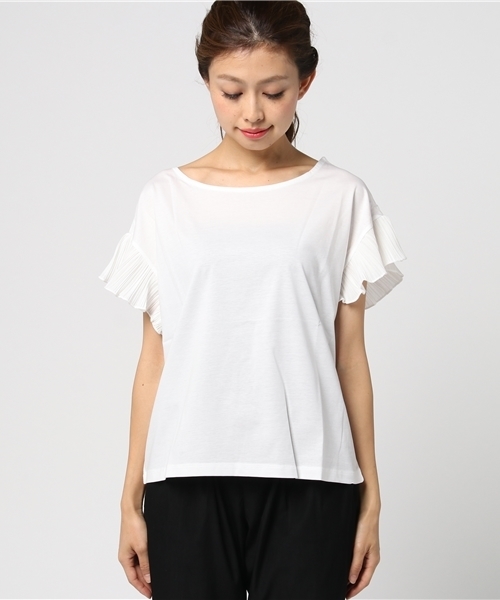 FREE'S MART(フリーズマート)の「【追加生産】袖プリーツカットソー(Tシャツ/カットソー・レディース・ブルー/ネイビー/ホワイト/ピンク・FREE)」の7枚目の写真