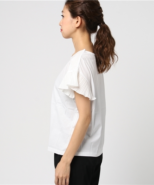 FREE'S MART(フリーズマート)の「【追加生産】袖プリーツカットソー(Tシャツ/カットソー・レディース・ブルー/ネイビー/ホワイト/ピンク・FREE)」の8枚目の写真