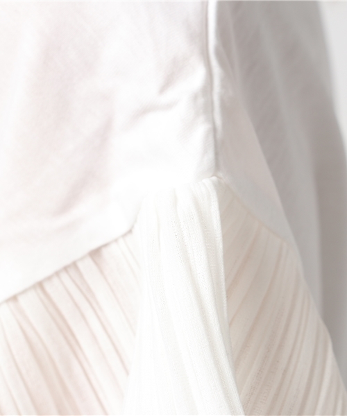 FREE'S MART(フリーズマート)の「【追加生産】袖プリーツカットソー(Tシャツ/カットソー・レディース・ブルー/ネイビー/ホワイト/ピンク・FREE)」の6枚目の写真