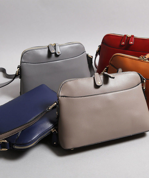 PLAIN CLOTHING（プレーンクロージング）の「ミニマムショルダーバッグ【PLAIN CLOTHING】（ショルダーバッグ・レディース・ネイビー/モカ/グレー/キャメル/ブラック/レッド・FREE）」の15枚目の写真