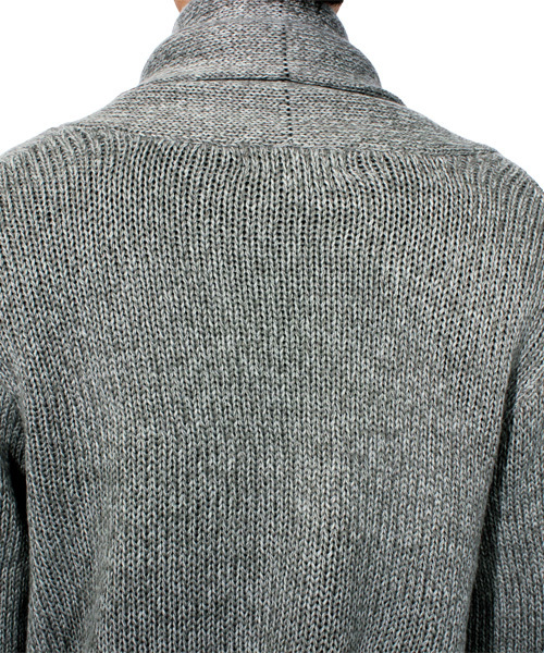 ８(eight)（エイト）の「ダメージ ニット ガウン コーディガン（カーディガン/ボレロ・メンズ・ブラック/グレー/カーキ・LARGE/MEDIUM/X-LARGE）」の17枚目の写真