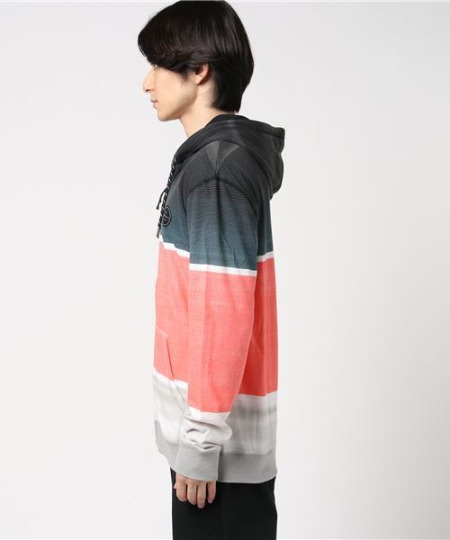 rip curl(リップカール)の「【RIP CURL リップカール】ボーダーフルジップパーカ(パーカー・メンズ・コーラル/グレー・LARGE/MEDIUM)」の4枚目の写真