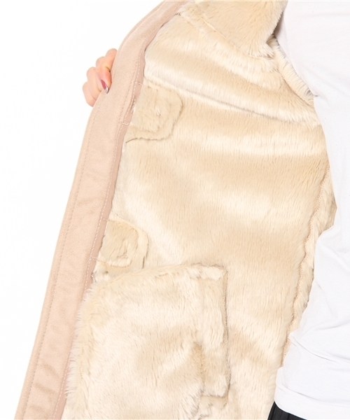 CIAOPANIC（チャオパニック）の「【Ｃｉａｏｐａｎｉｃ】フェイクムートンダッフルコート（ダッフルコート・レディース・キャメル/ベージュ・FREE）」の9枚目の写真