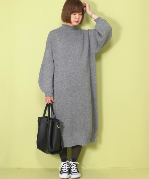 Notch ノッチ の ハイネックバルーンスリーブニットワンピース ワンピース Wear