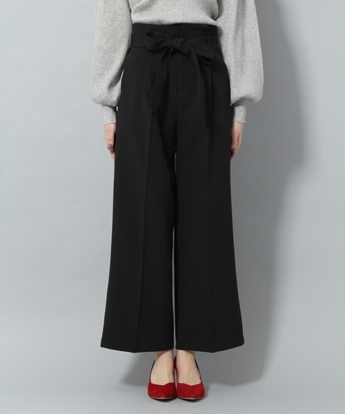 Andemiu（アンデミュウ）の「リボンツキワイドパンツ779254（その他パンツ・レディース・ブラック/キャメル・MEDIUM/SMALL）」の8枚目の写真