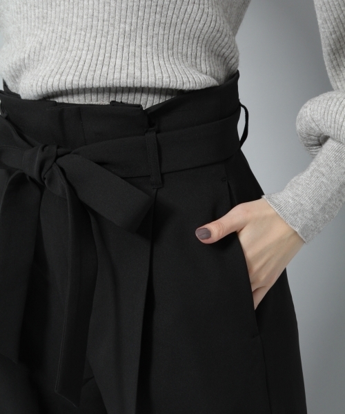 Andemiu（アンデミュウ）の「リボンツキワイドパンツ779254（その他パンツ・レディース・ブラック/キャメル・MEDIUM/SMALL）」の5枚目の写真