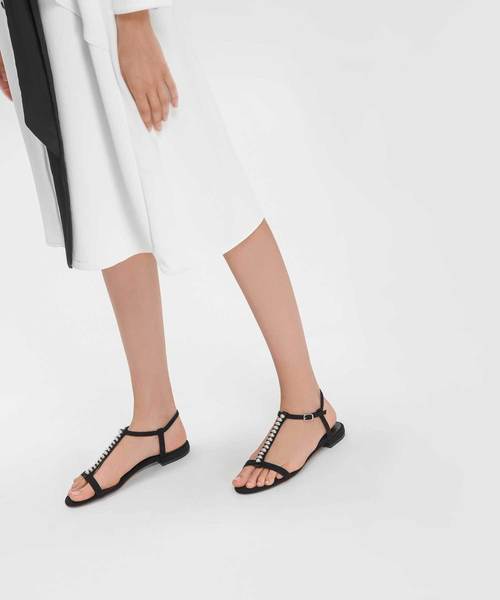 CHARLES & KEITH(チャールズ & キース)の「パールエンベリッシュサンダル / PEARL EMBELLISHED SANDALS(サンダル・レディース・ブラック/グリーン・23cm/23.5cm/24.5cm/25cm)」の11枚目の写真